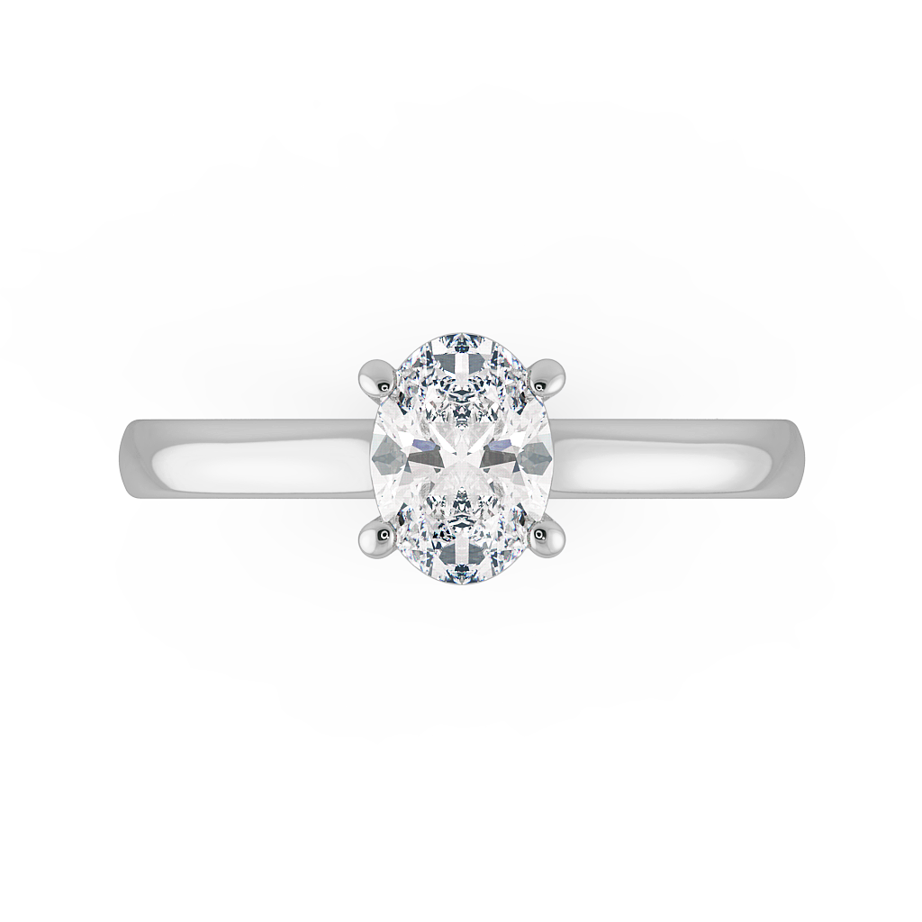 Oval Solitaire Engagement Rings