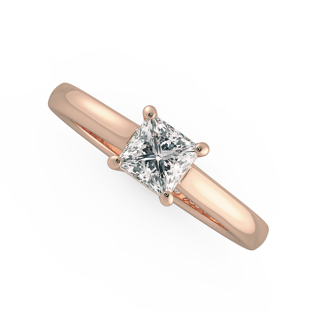 Princess Solitaire Engagement Rings