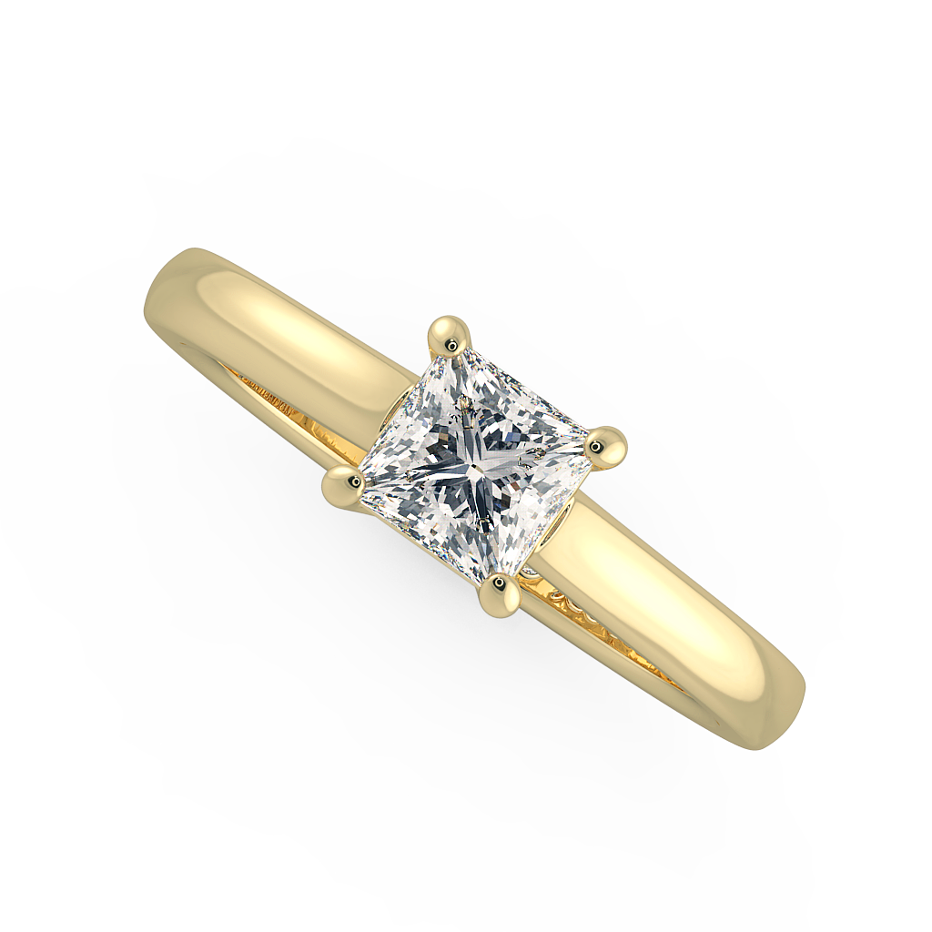 Princess Solitaire Engagement Rings