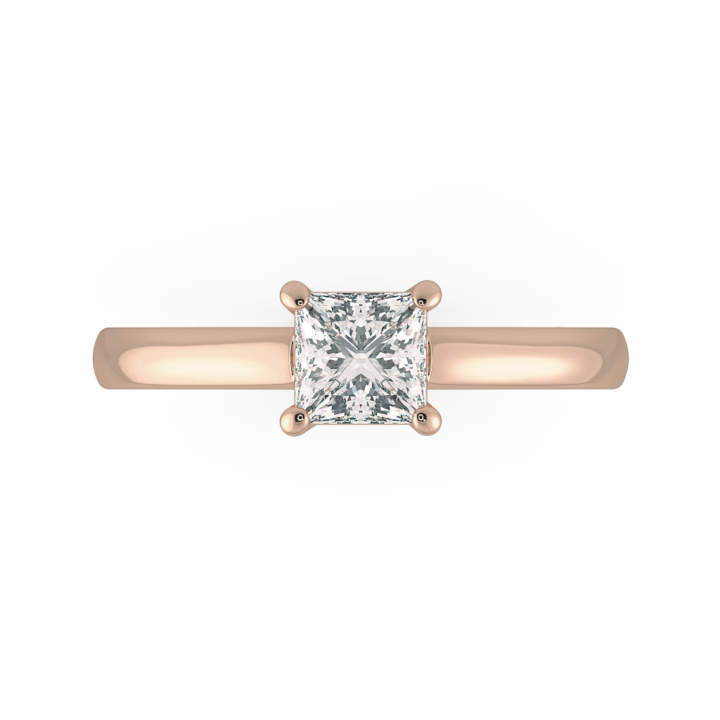 Princess Solitaire Engagement Rings