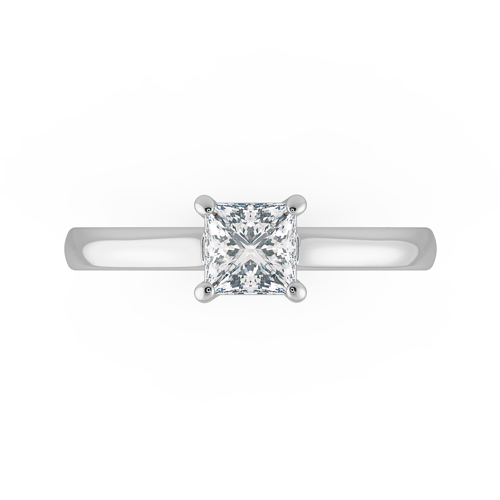 Princess Solitaire Engagement Rings