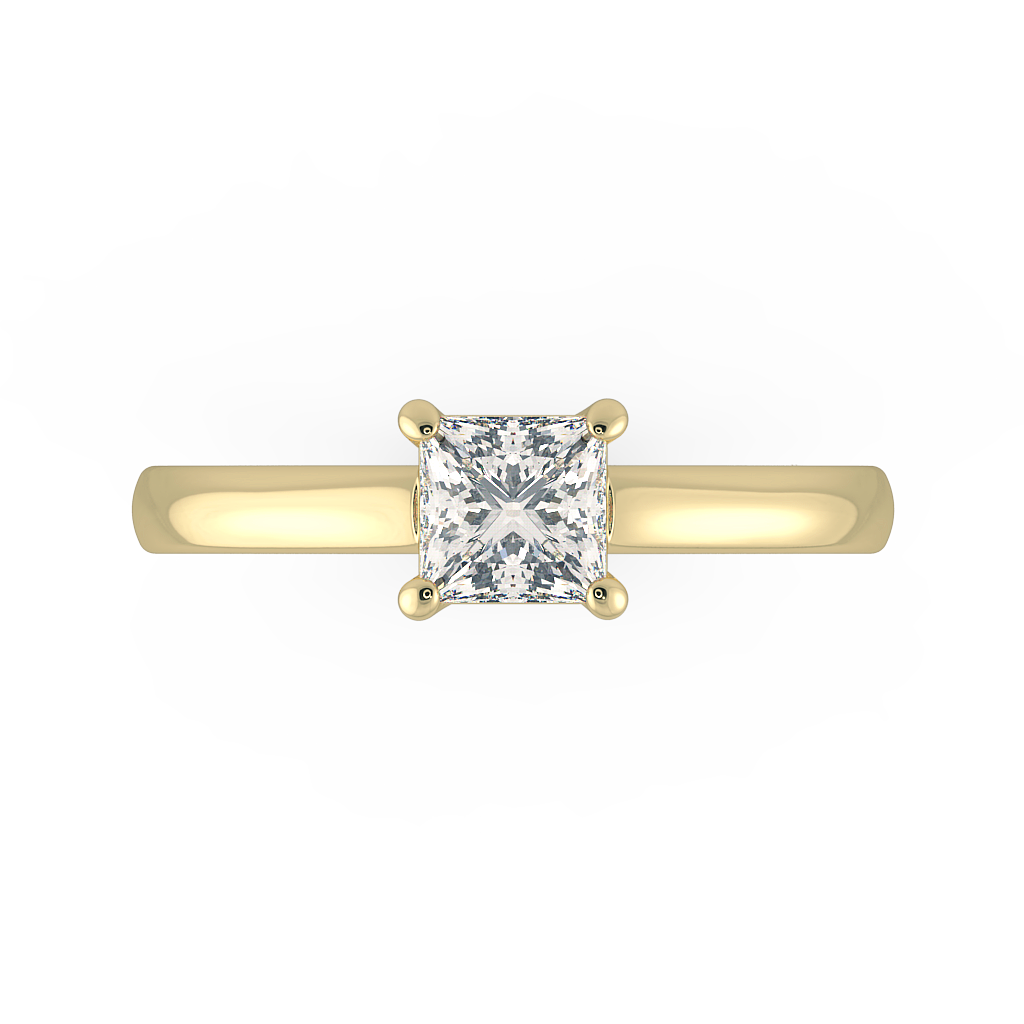 Princess Solitaire Engagement Rings