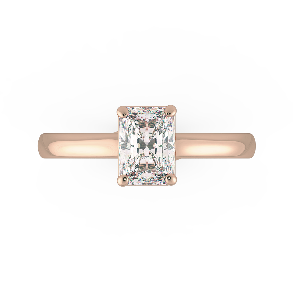 Radiant Solitaire Engagement Rings