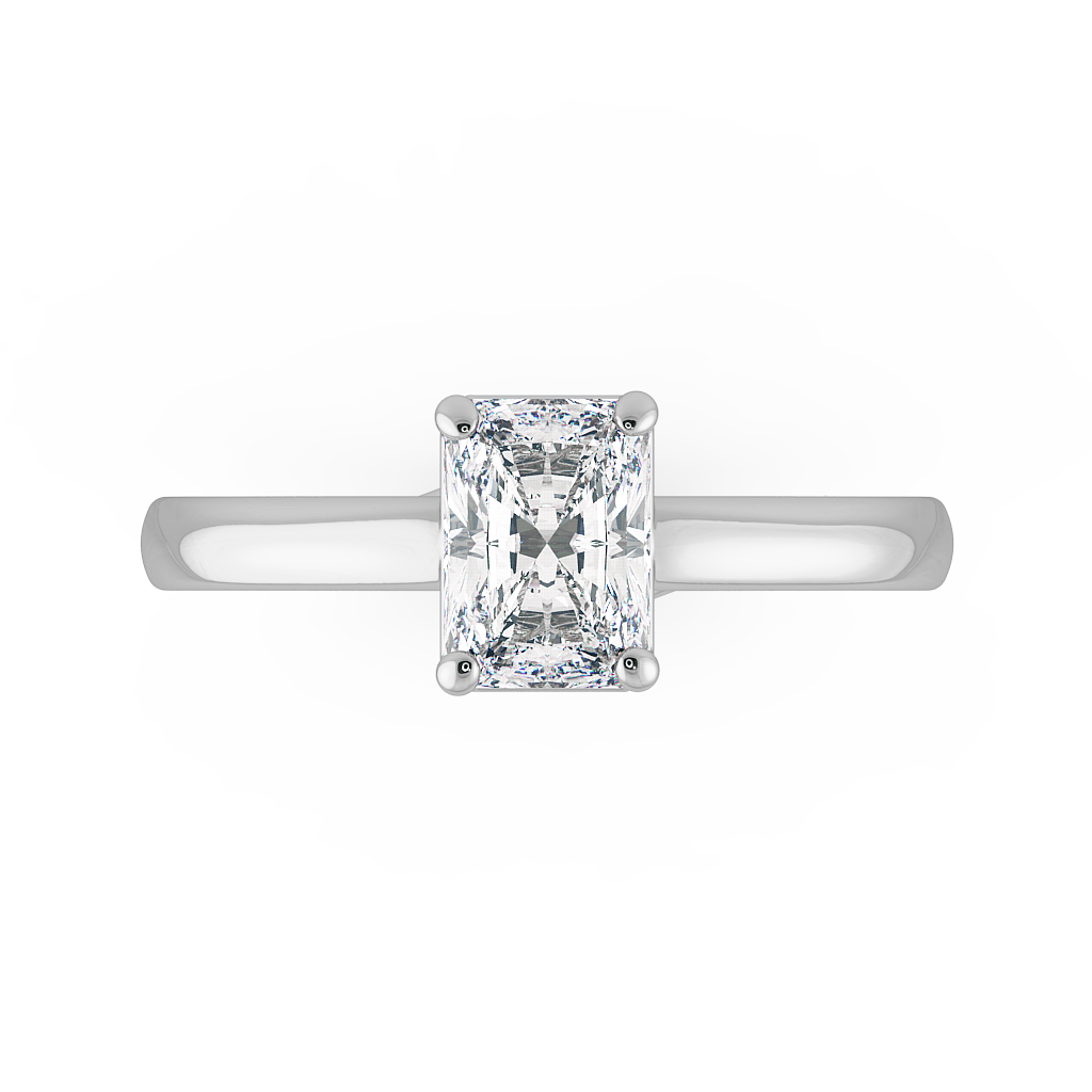 Radiant Solitaire Engagement Rings