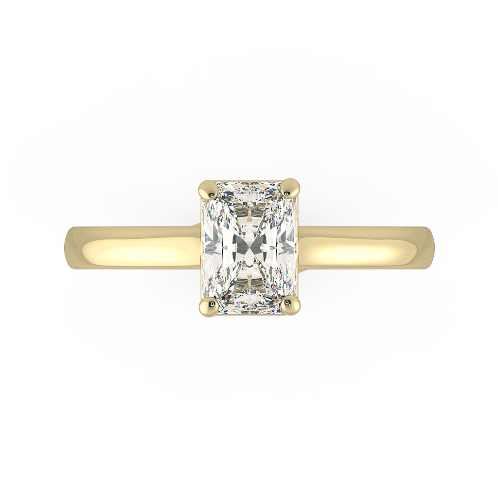 Radiant Solitaire Engagement Rings