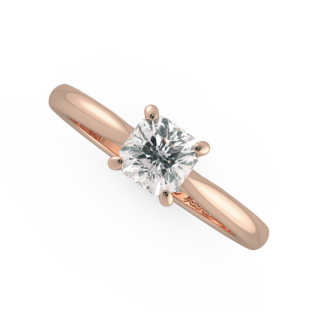 Asscher Solitaire Engagement Rings
