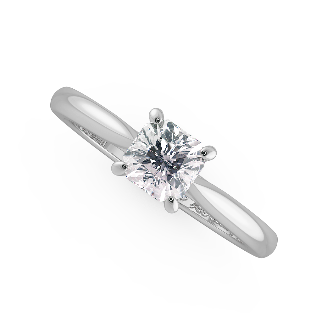Asscher Solitaire Engagement Rings