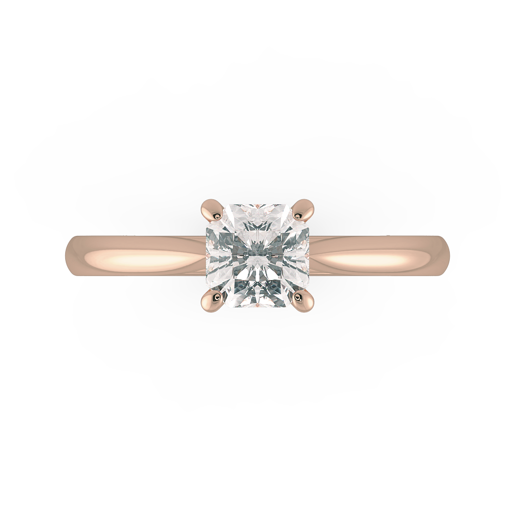 Asscher Solitaire Engagement Rings