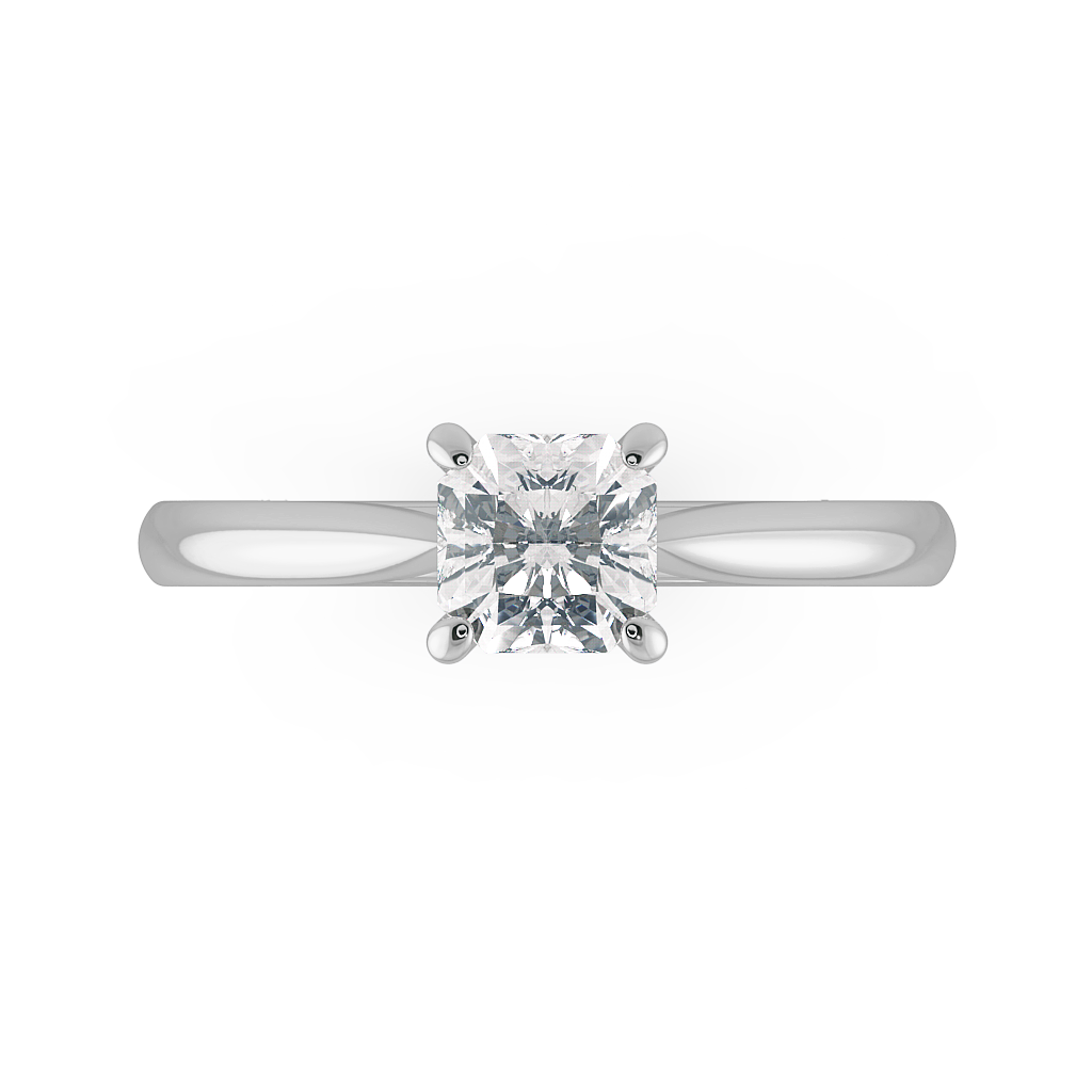 Asscher Solitaire Engagement Rings