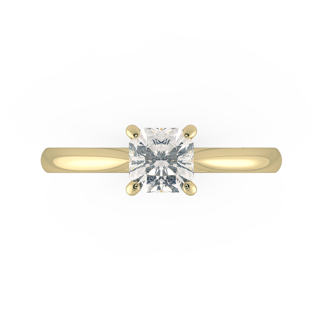 Asscher Solitaire Engagement Rings