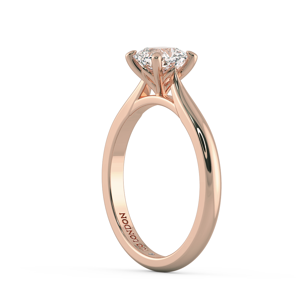 Asscher Solitaire Engagement Rings