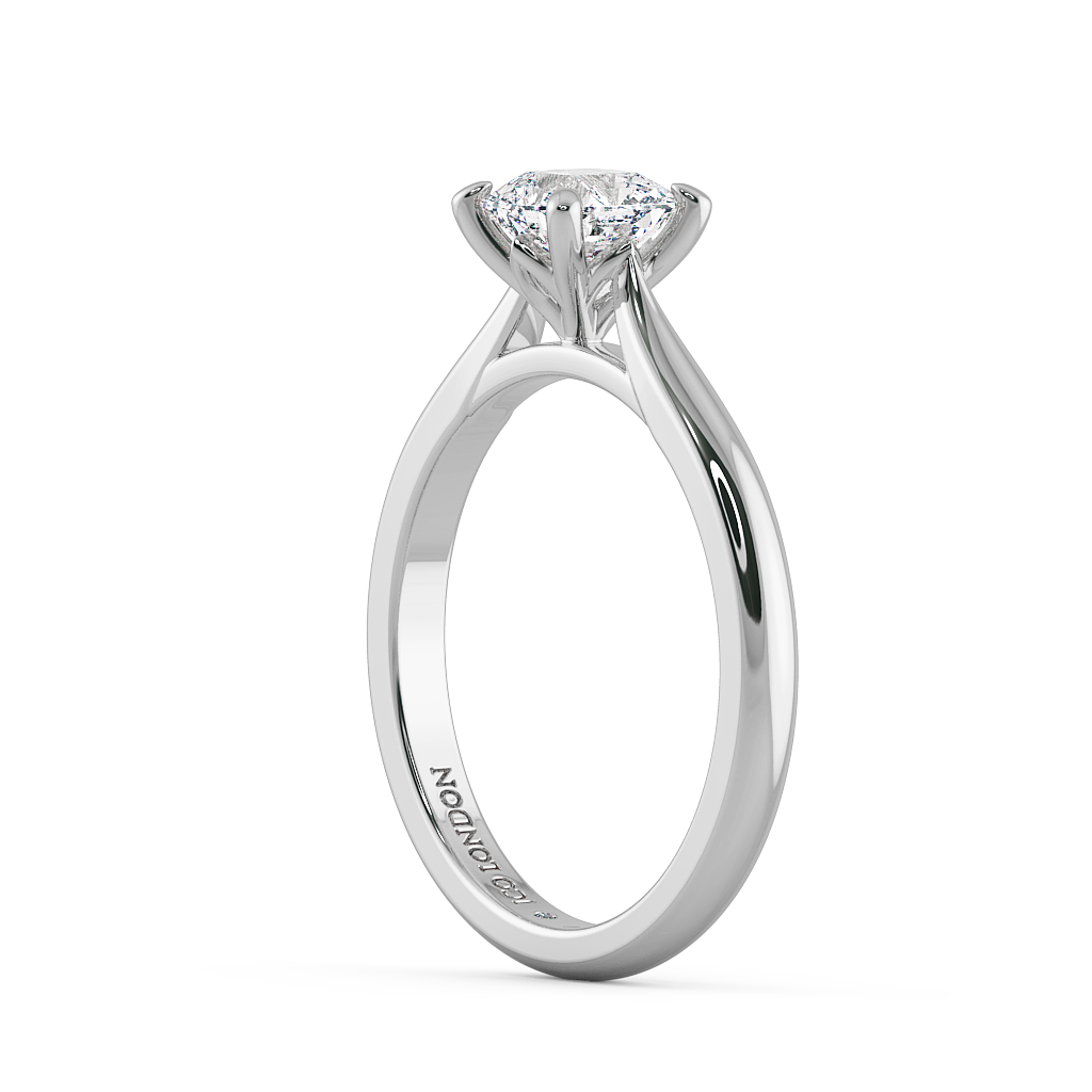 Asscher Solitaire Engagement Rings