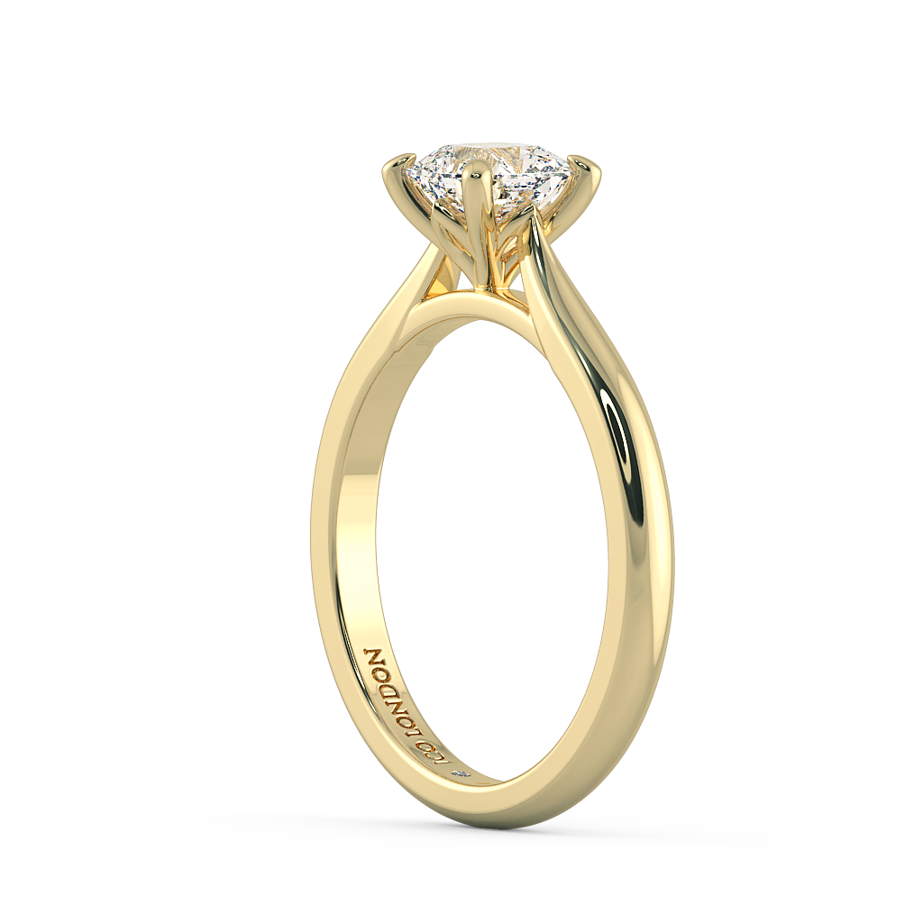 Asscher Solitaire Engagement Rings
