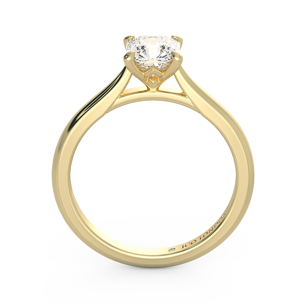 Asscher Solitaire Engagement Rings