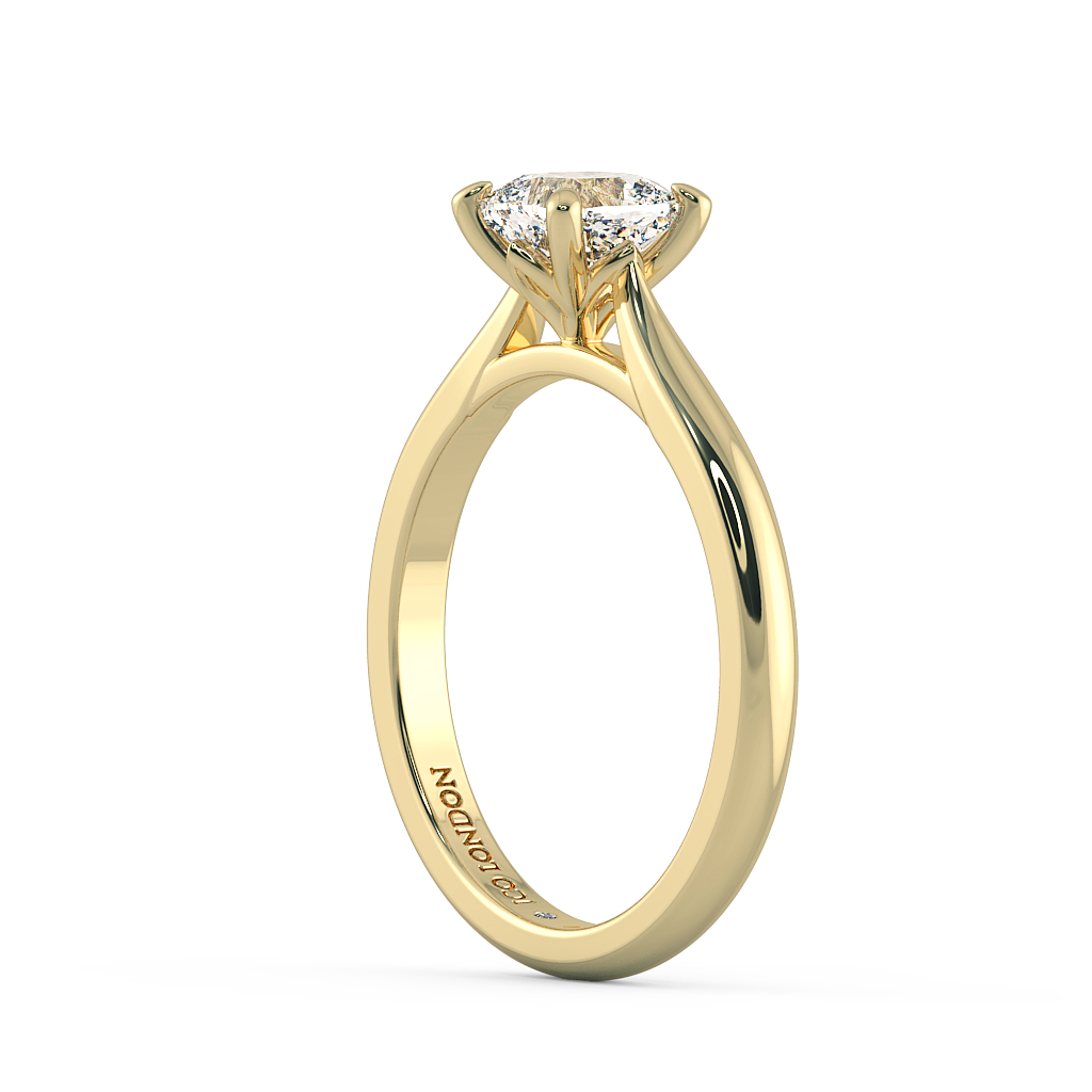 Cushion Solitaire Engagement Rings