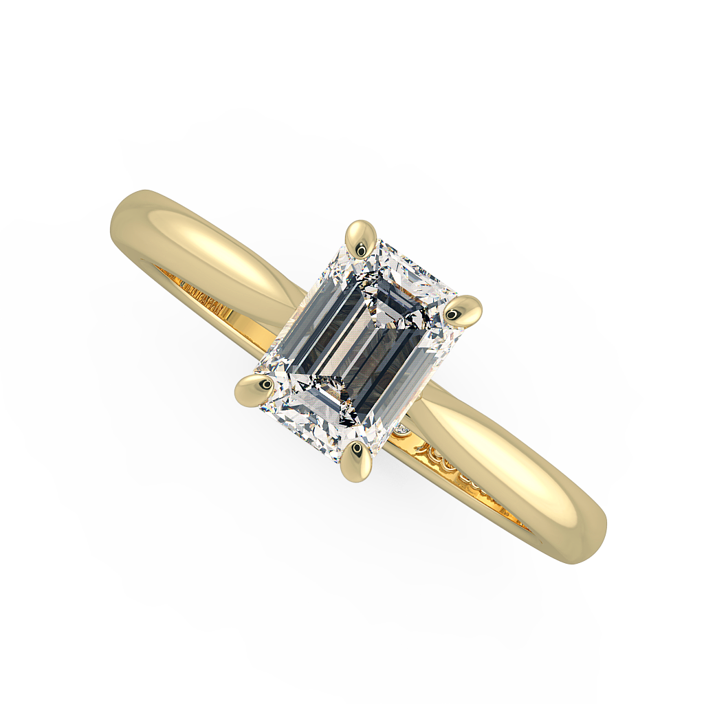 Emerald Solitaire Engagement Rings