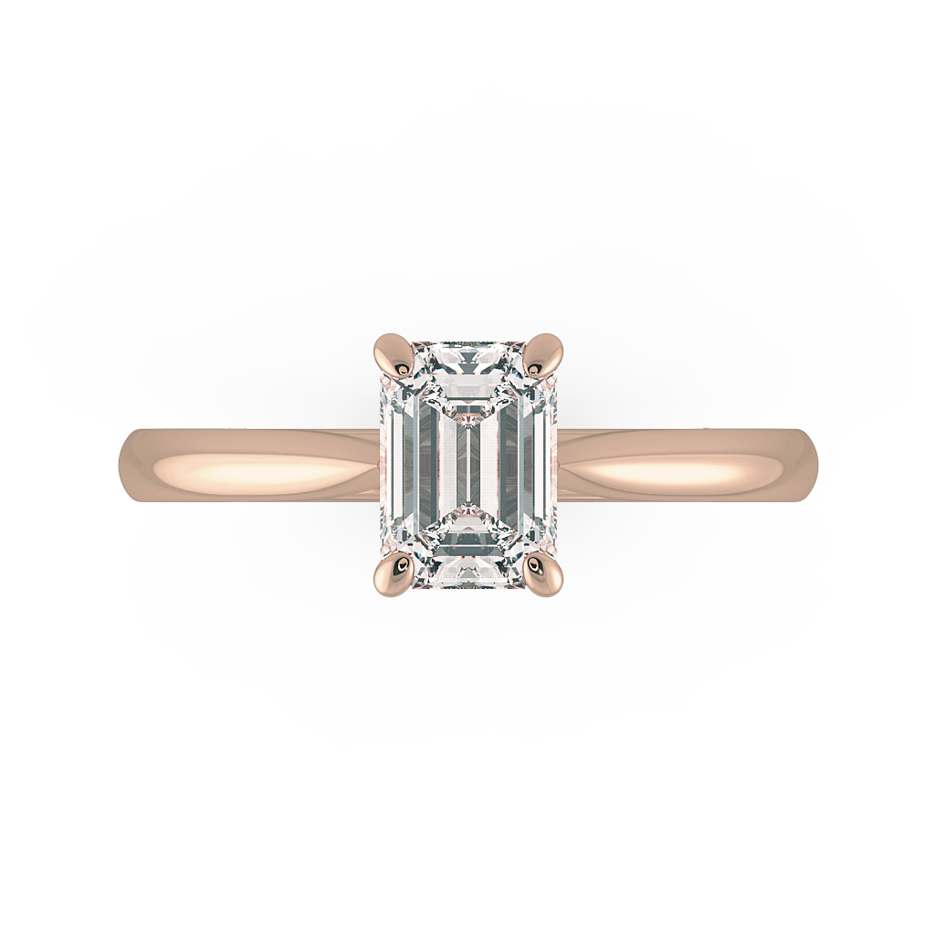 Emerald Solitaire Engagement Rings
