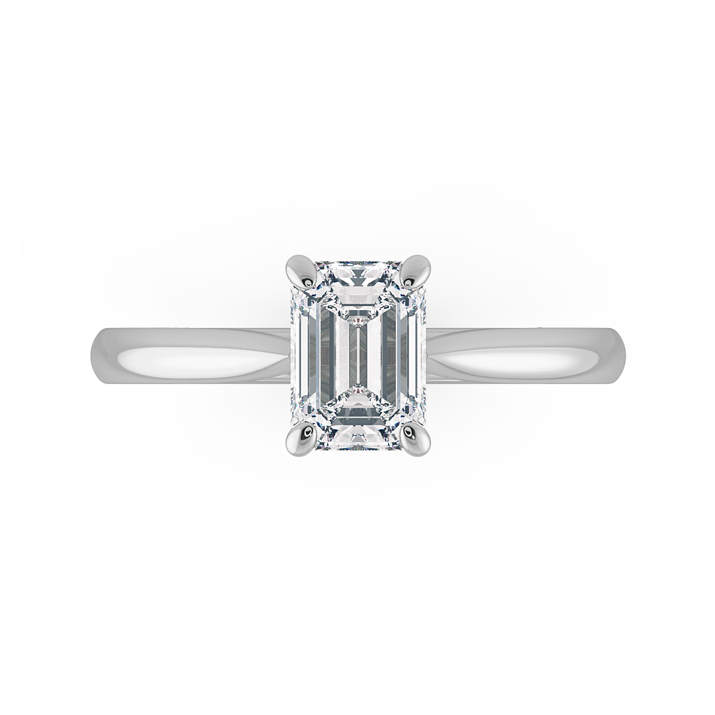 Emerald Solitaire Engagement Rings