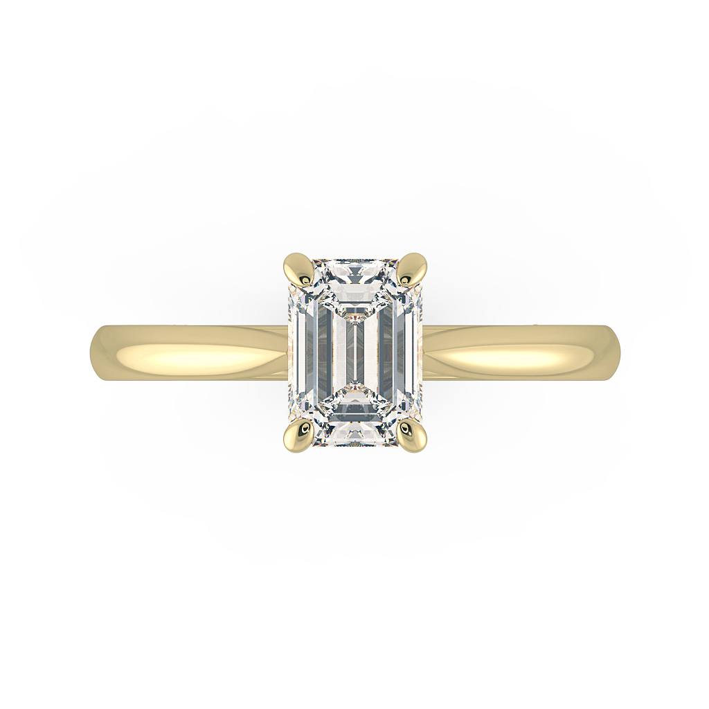 Emerald Solitaire Engagement Rings