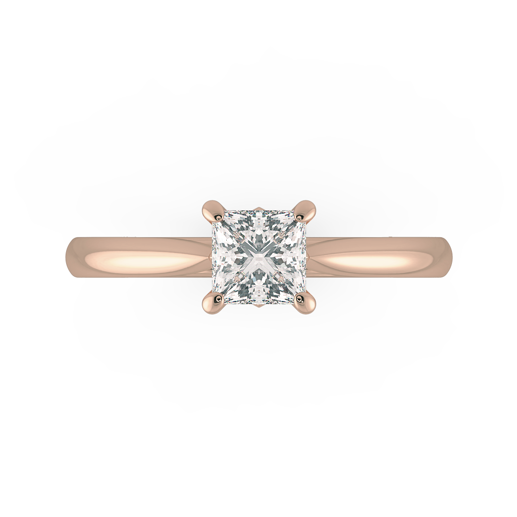 Princess Solitaire Engagement Rings