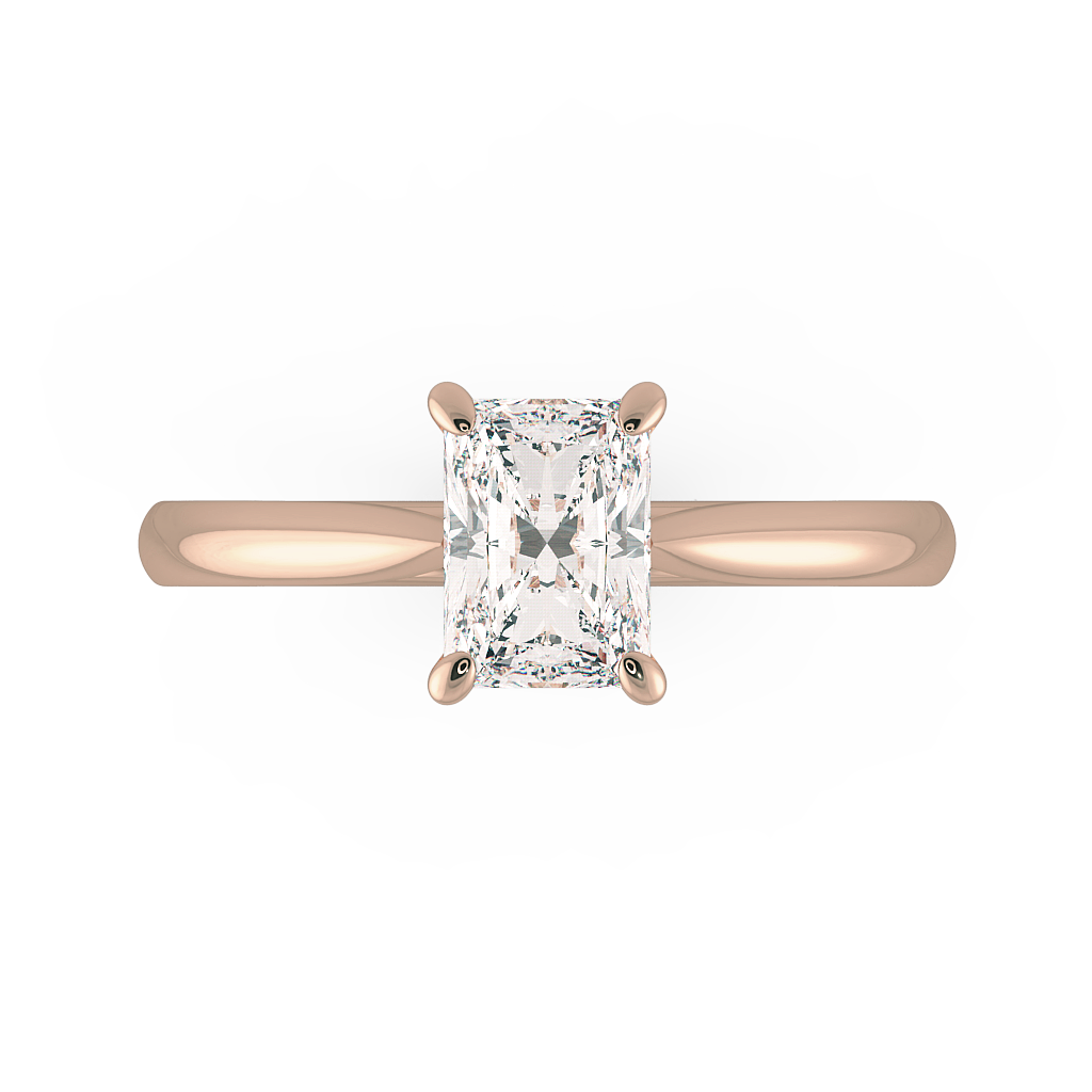Radiant Solitaire Engagement Rings