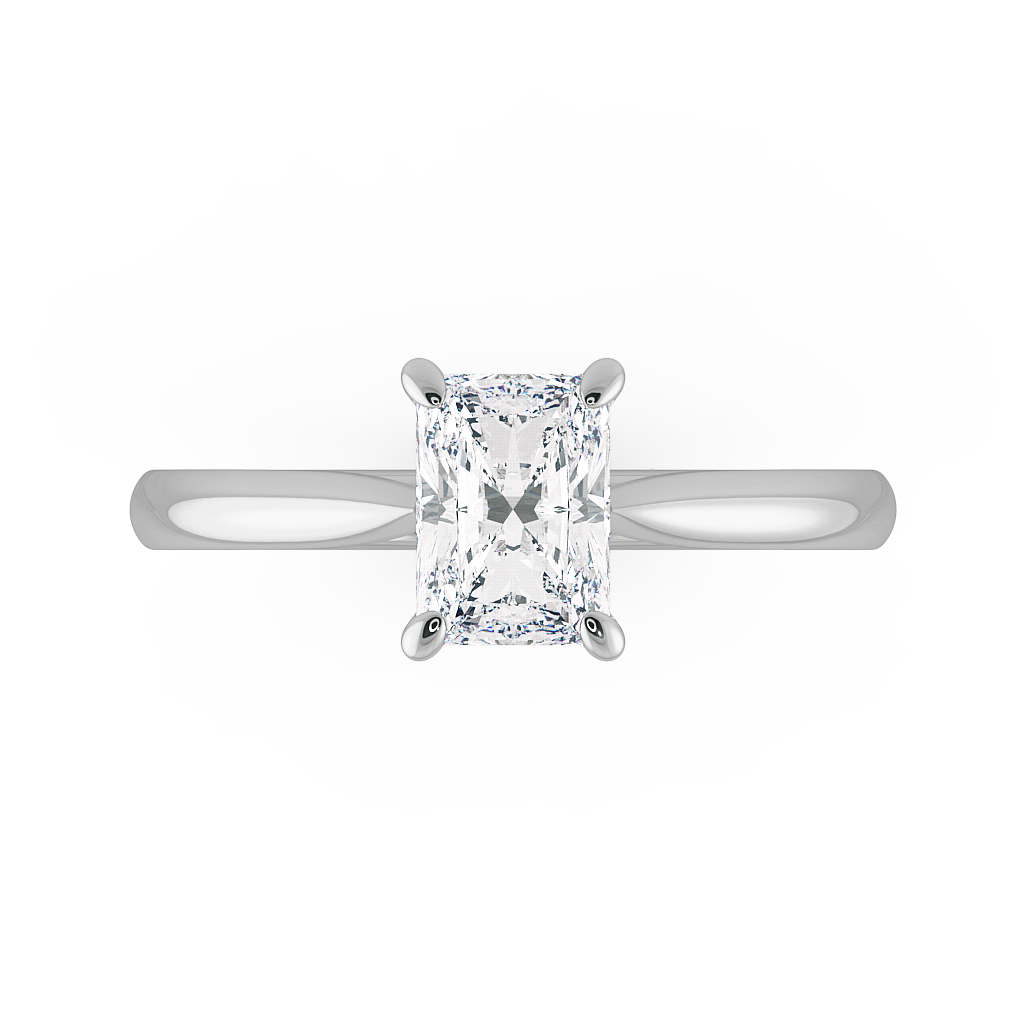 Radiant Solitaire Engagement Rings