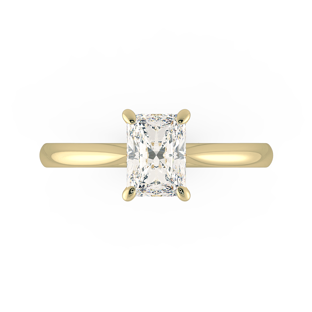 Radiant Solitaire Engagement Rings