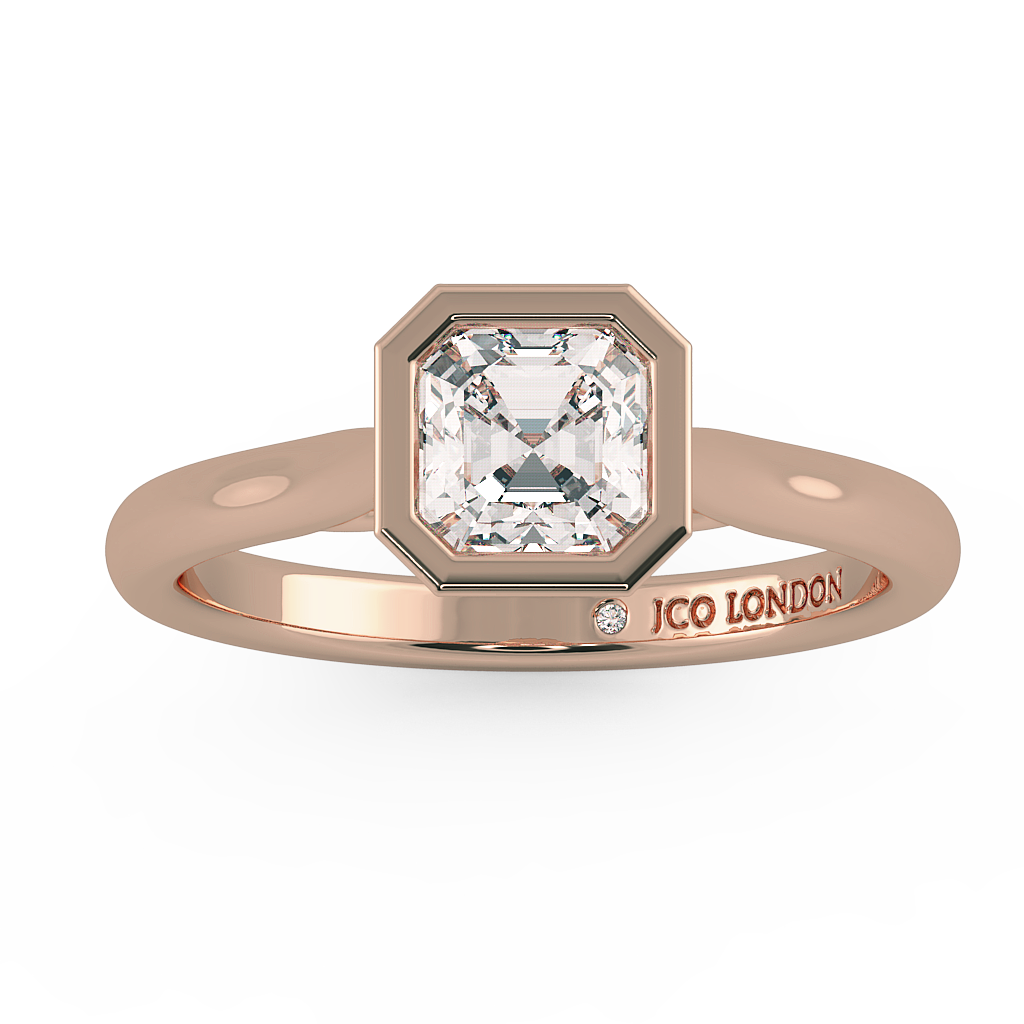 Asscher Solitaire Engagement Rings