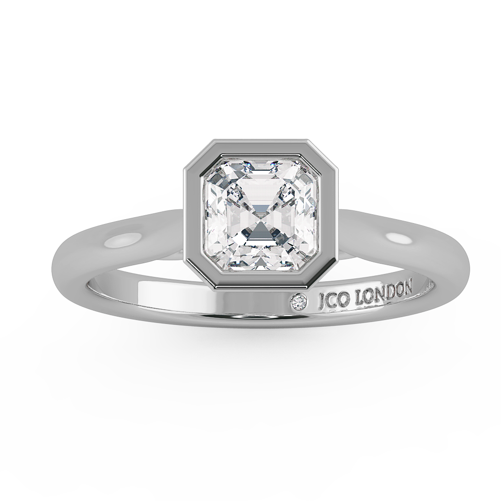 Asscher Solitaire Engagement Rings