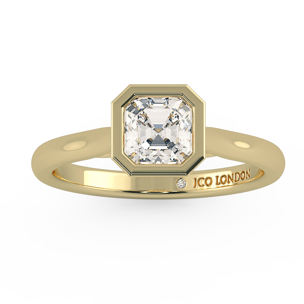 Asscher Solitaire Engagement Rings