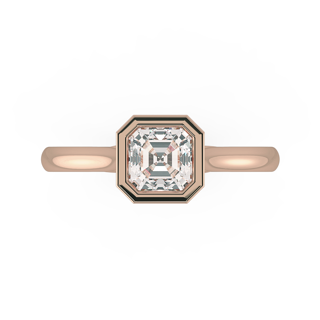 Asscher Solitaire Engagement Rings