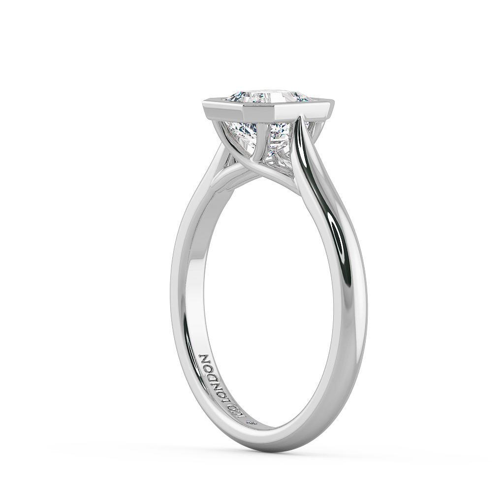Asscher Solitaire Engagement Rings