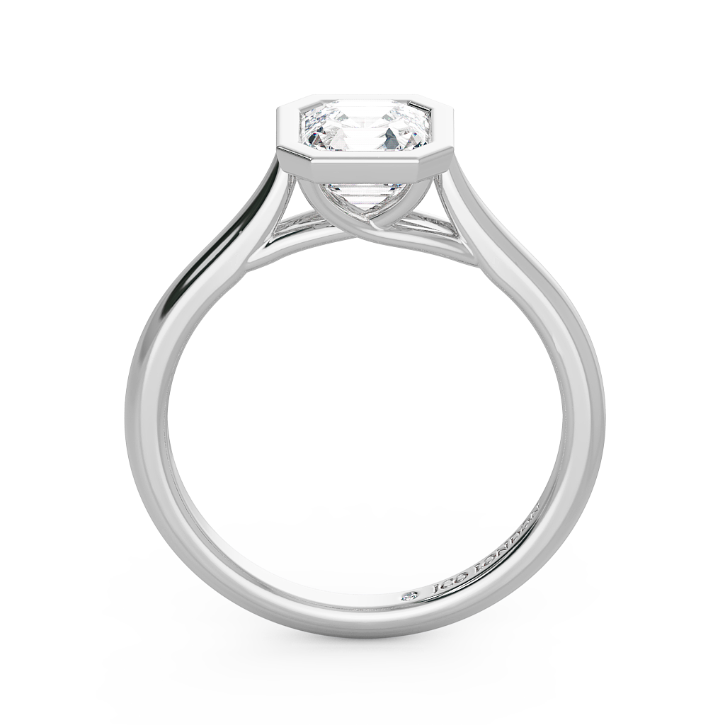 Asscher Solitaire Engagement Rings
