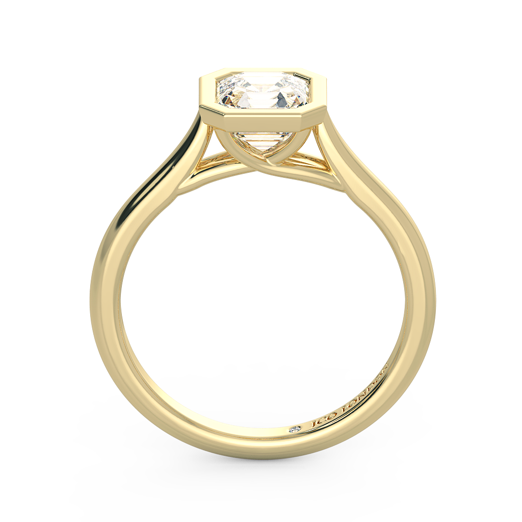 Asscher Solitaire Engagement Rings