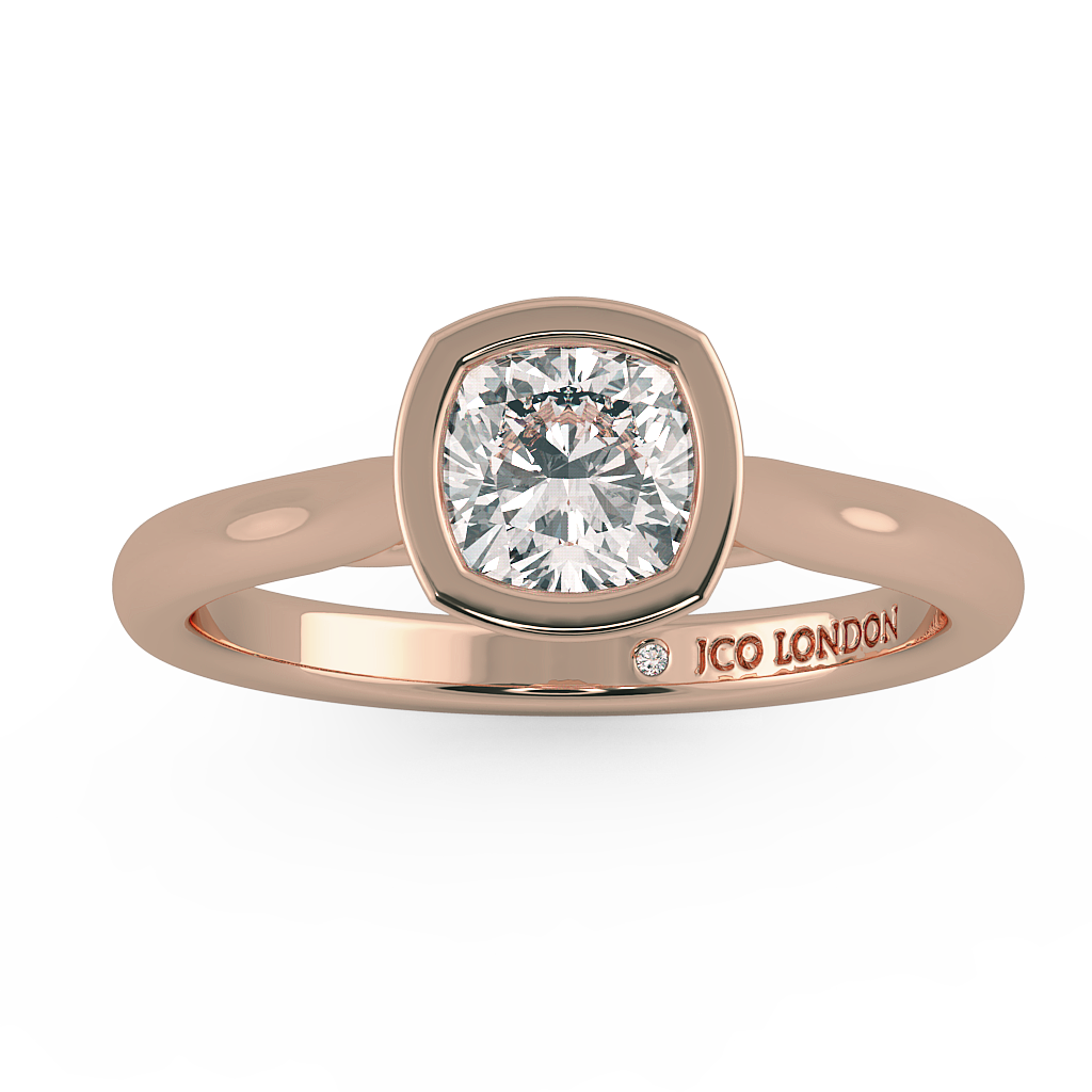 Cushion Solitaire Engagement Rings
