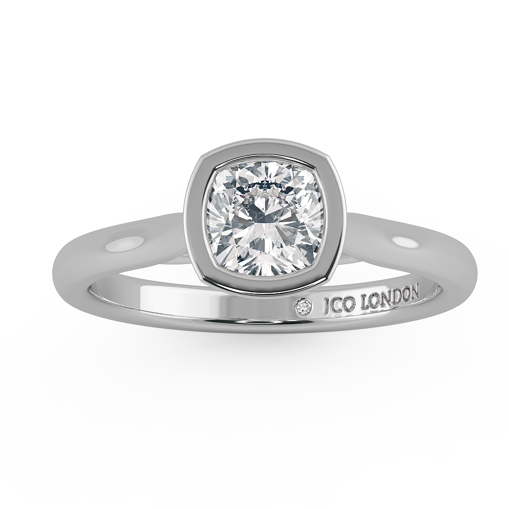 Cushion Solitaire Engagement Rings