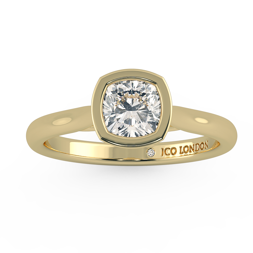 Cushion Solitaire Engagement Rings