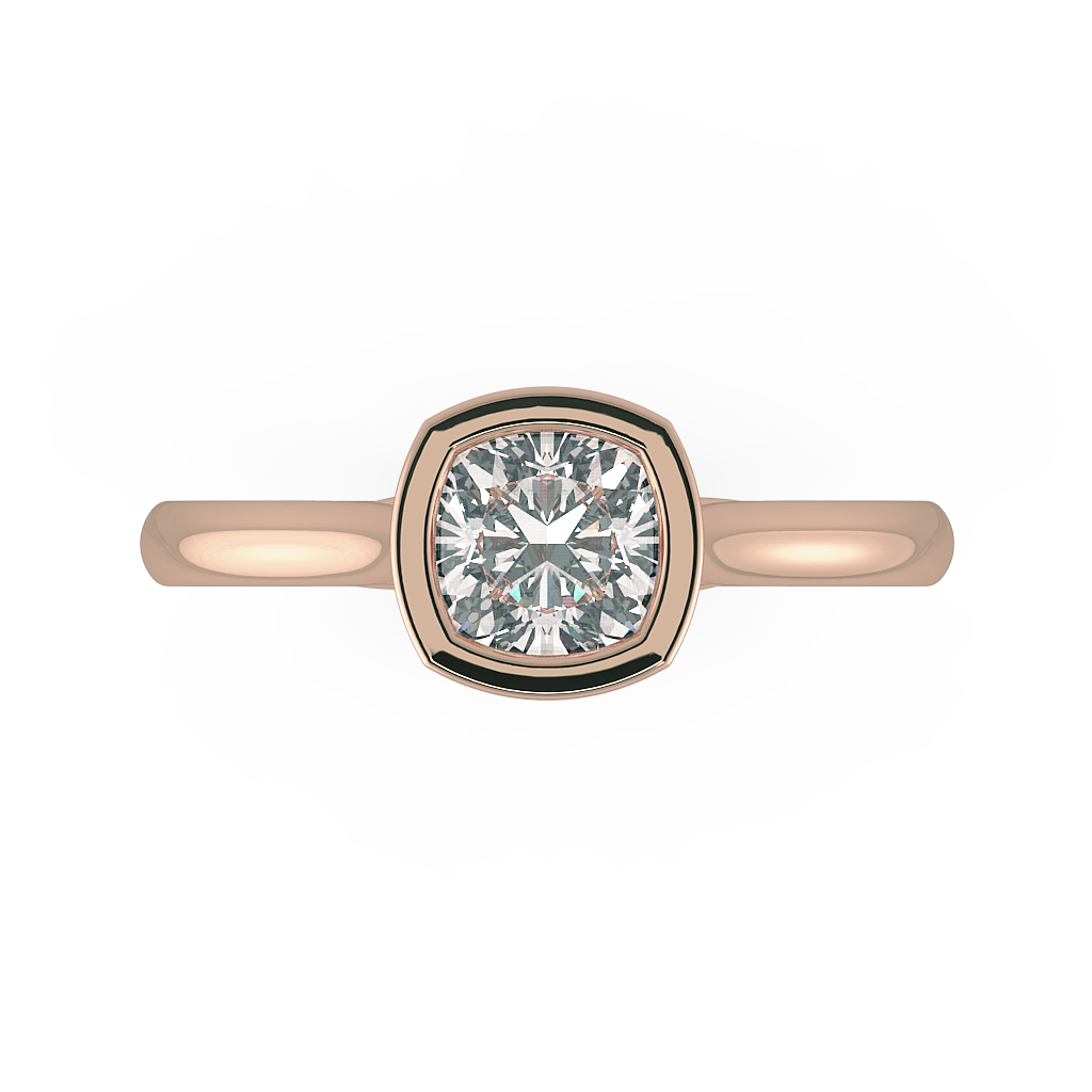 Cushion Solitaire Engagement Rings