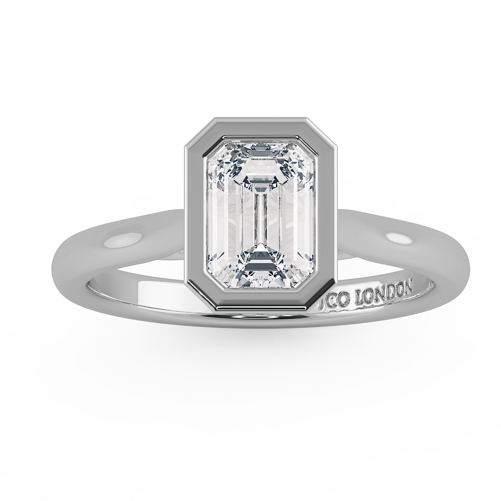 Emerald Solitaire Engagement Rings