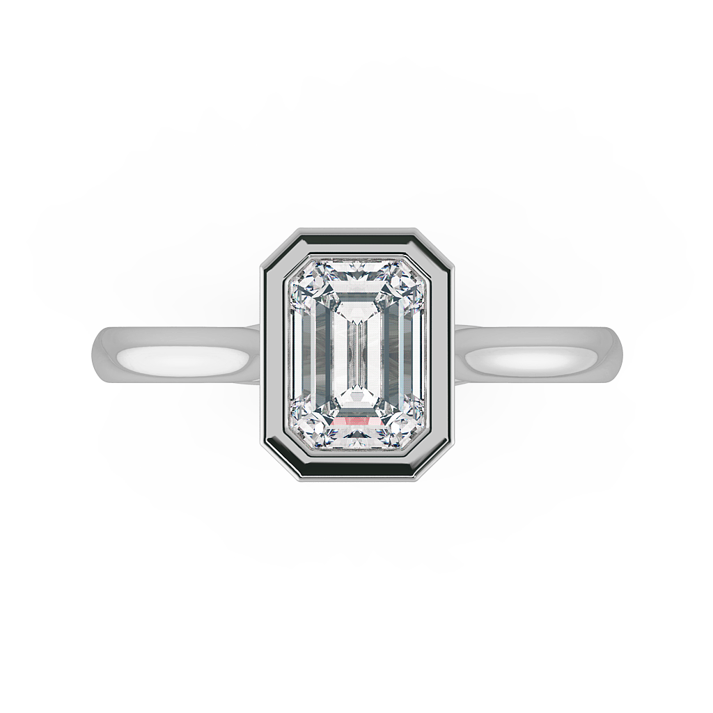 Emerald Solitaire Engagement Rings