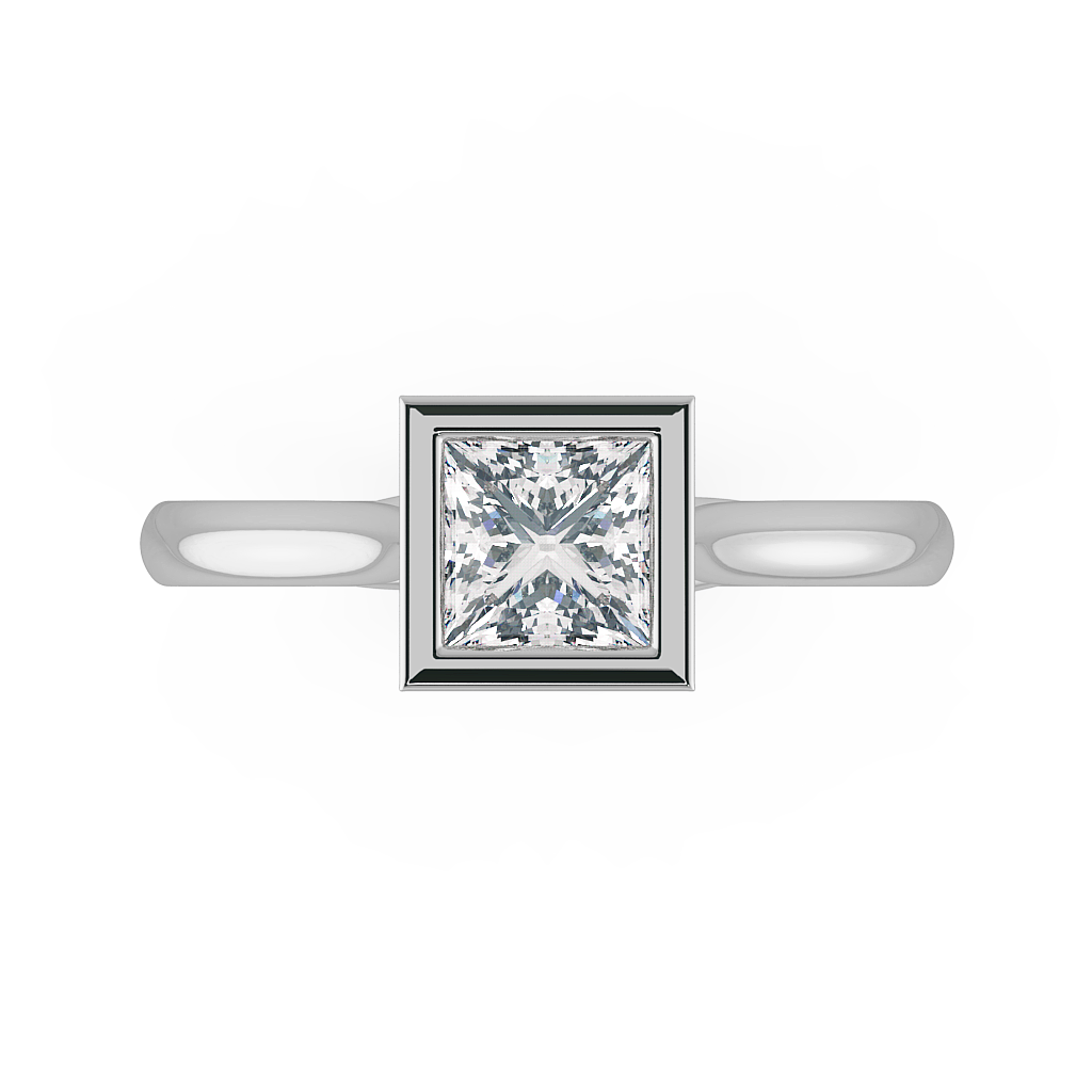 Princess Solitaire Engagement Rings