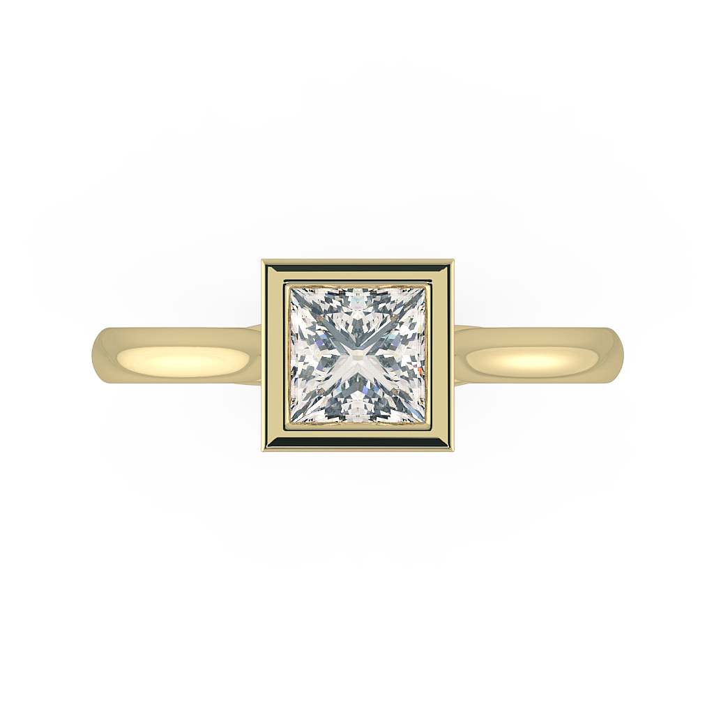 Princess Solitaire Engagement Rings