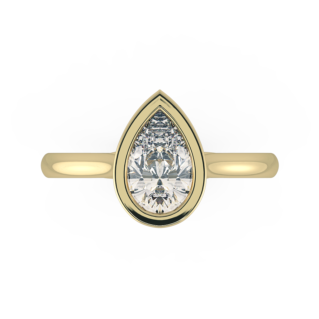 Pear Solitaire Engagement Rings