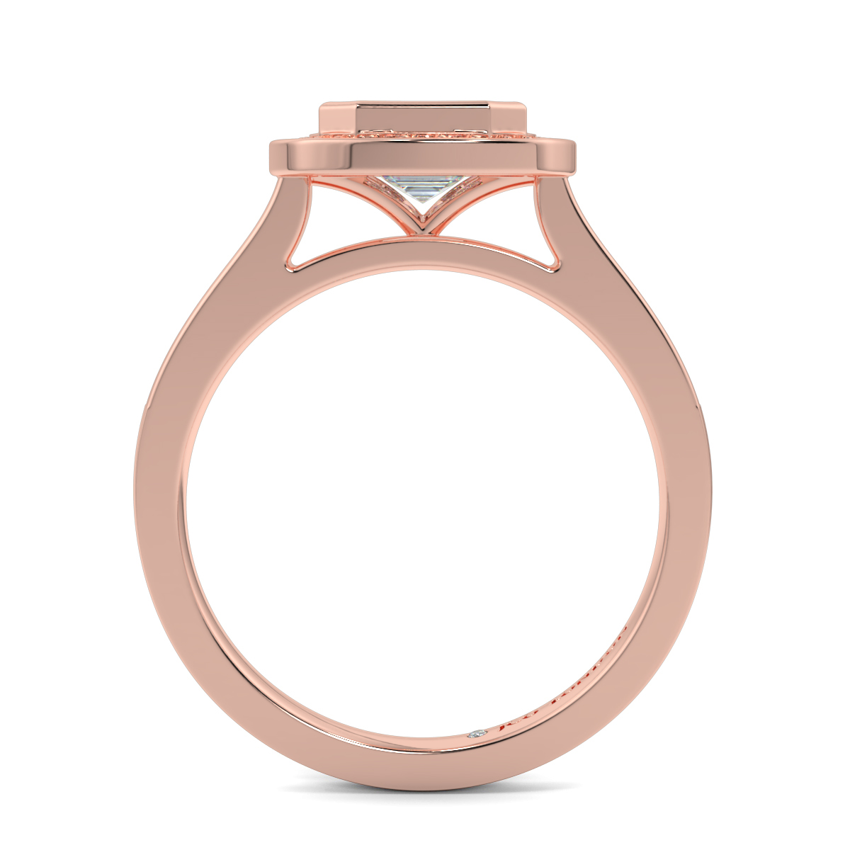 Asscher Halo Engagement Rings