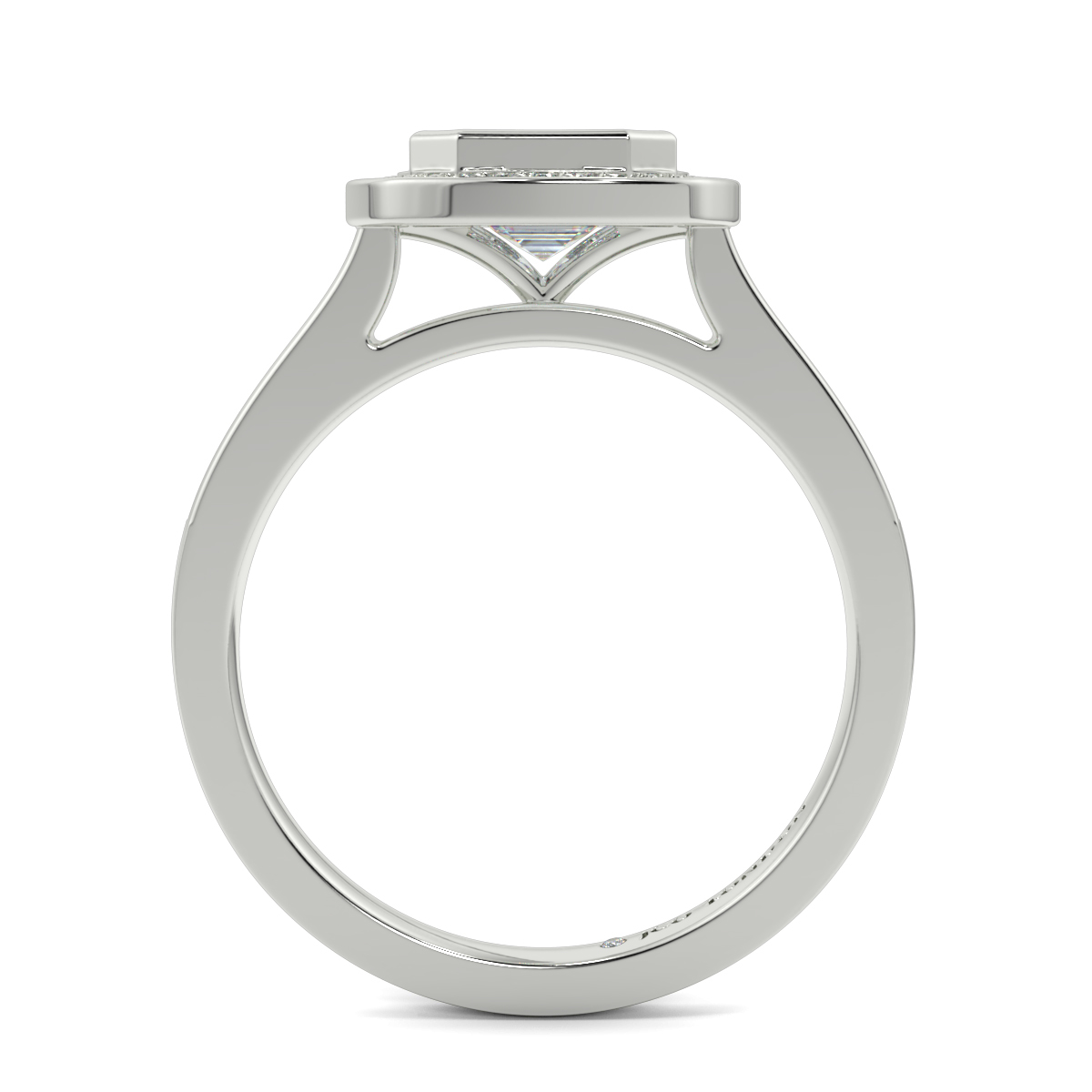 Asscher Halo Engagement Rings