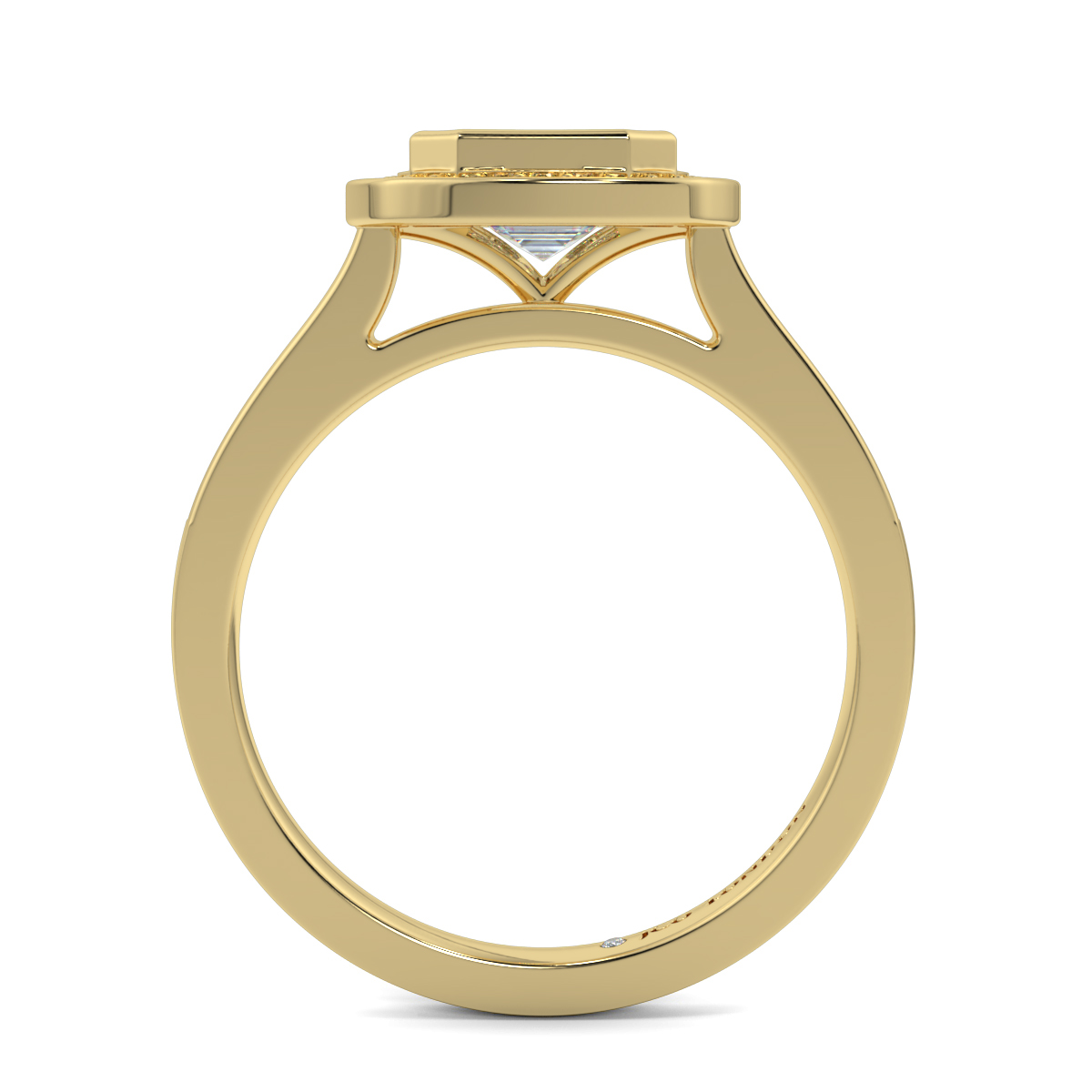 Asscher Halo Engagement Rings
