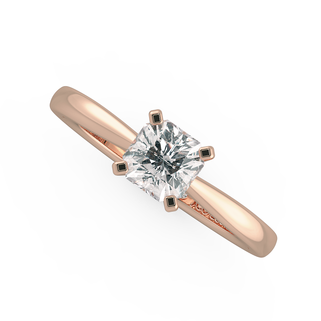 Asscher Solitaire Engagement Rings