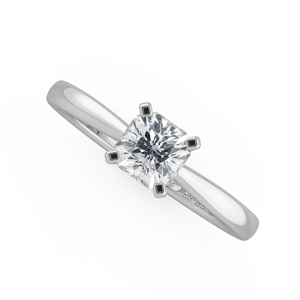 Asscher Solitaire Engagement Rings
