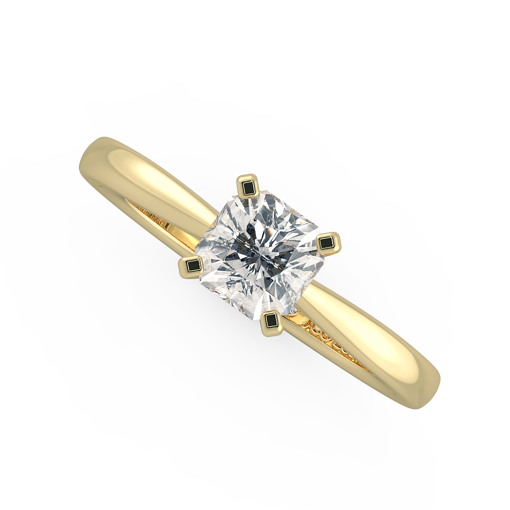 Asscher Solitaire Engagement Rings