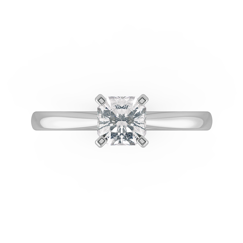 Asscher Solitaire Engagement Rings